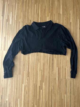 Ellesse Crop Polo Langarm – Schwarz – Gr. M (US 8 / UK 12)