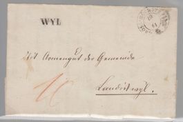 Oblitération linéaire WYL de 1861