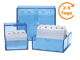 Karteikasten A8 quer, bestückt