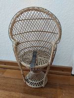 Deko Pfauen- Rattensessel oder Thron /  Höhe 45cm