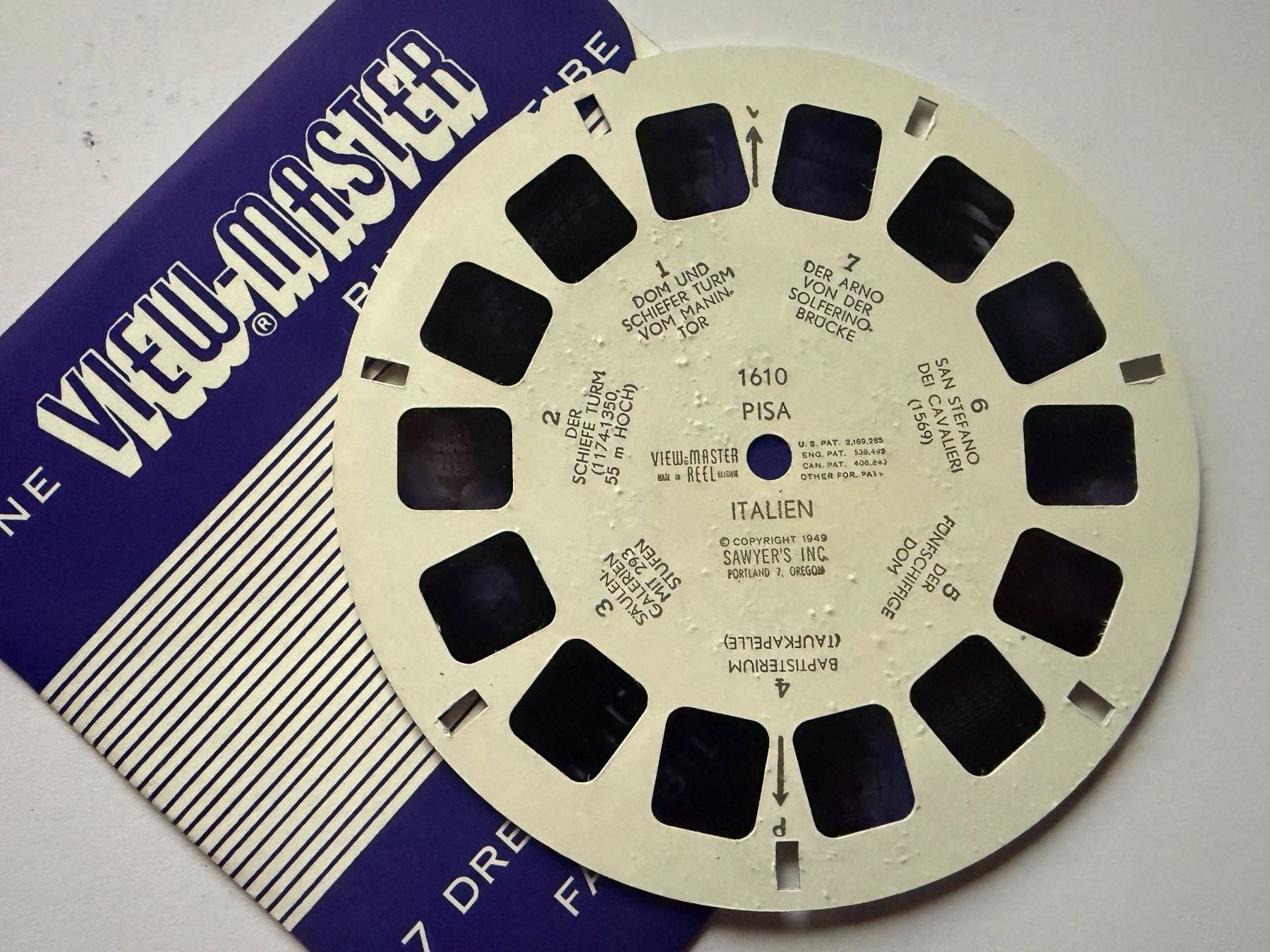 View-master Giocattoli: View-Master 3D: Nr. 1610 PISA ITALY – Usato da Tegerfelden venduto da siebenmacky 2