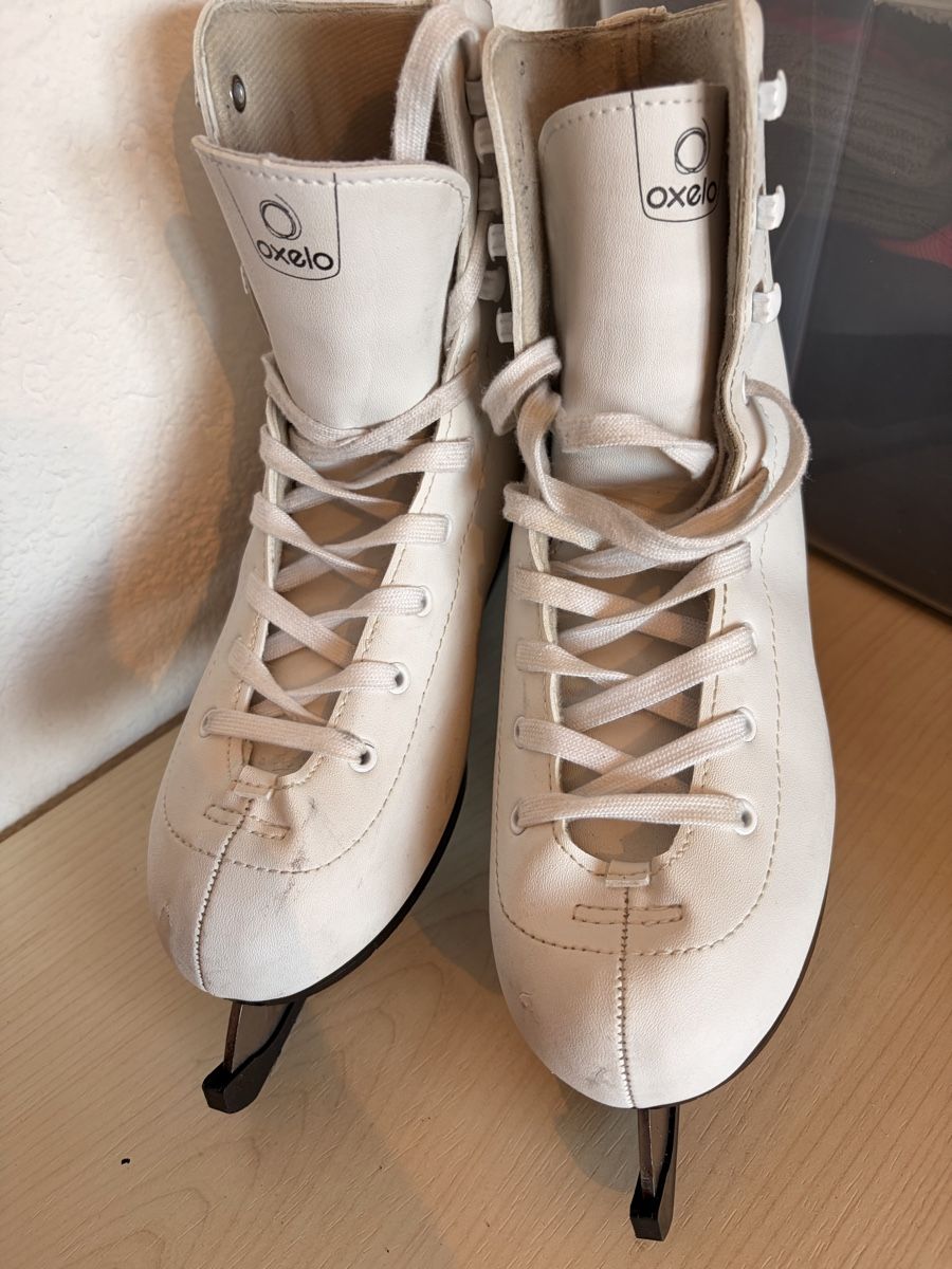 Oxelo Pattini da ghiaccio: Oxelo Damenschlittschuhe weiss – Usato da Messen venduto da rea-gin 1