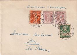 Tellknabe im Rahmen Paar 3rp. Nr.102 mit Buntfrankatur