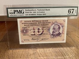 Schweiz 10 Franken 1959 PMG 67 Superb Gem UNC