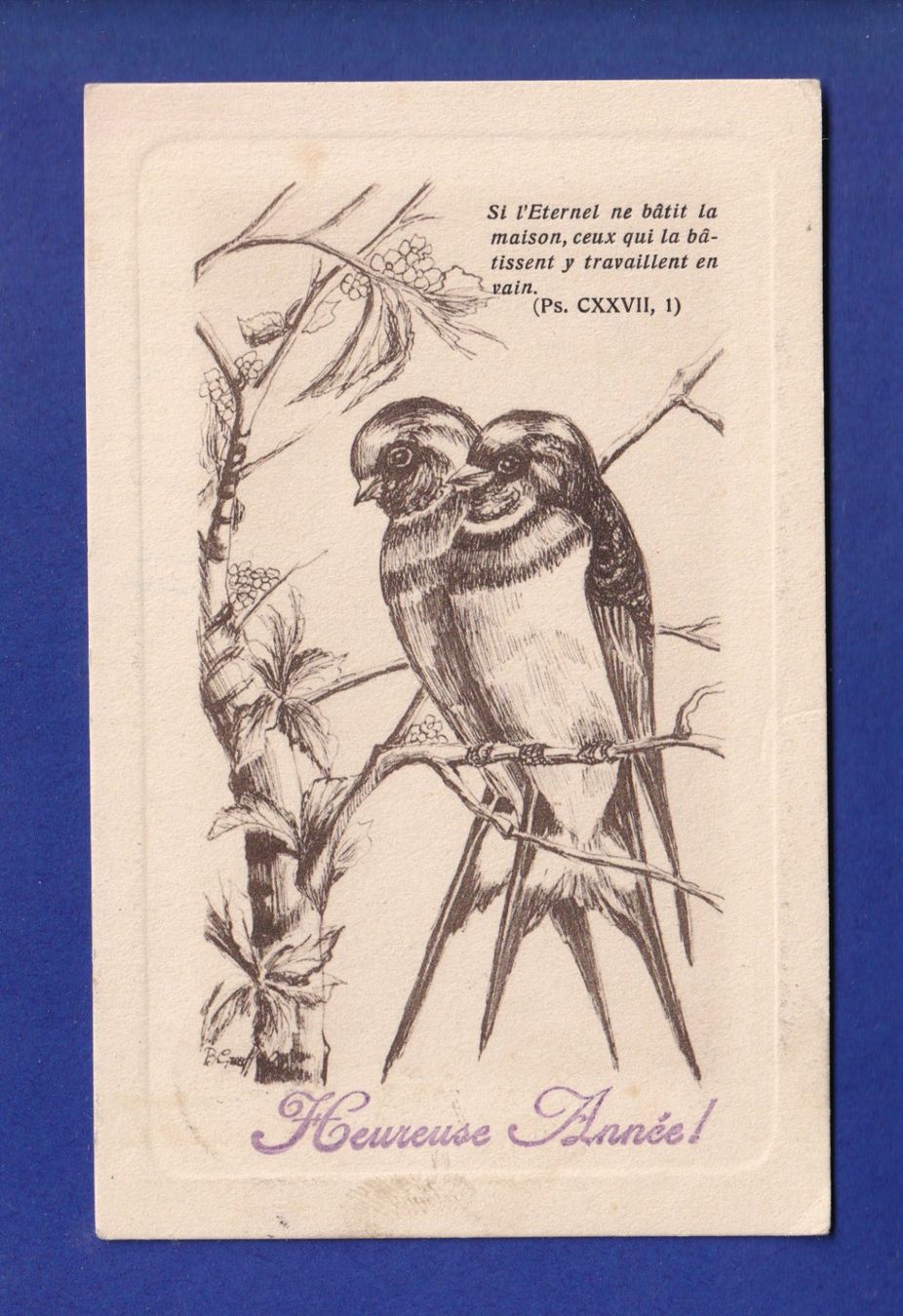 Cartes postales: OISEAU et verset – D'occasion à Pully par nicecards-shop