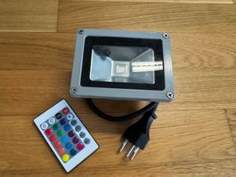 LED-Fluter / LED-Lampe mit Farbwechslung, Farbeinstellung