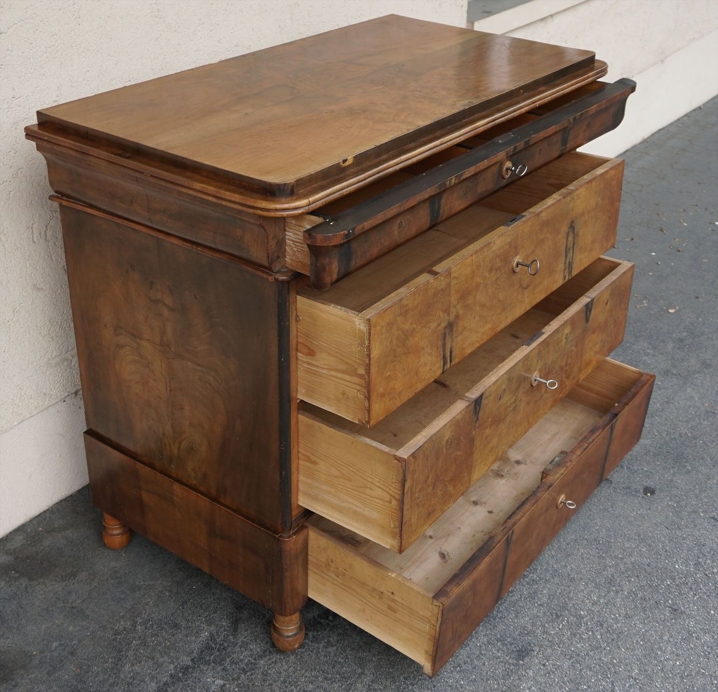 Cassettiere: edle antike Kommode Louis Philippe - Biedermeier – Usato da Meggen venduto da Trouvaillen 3