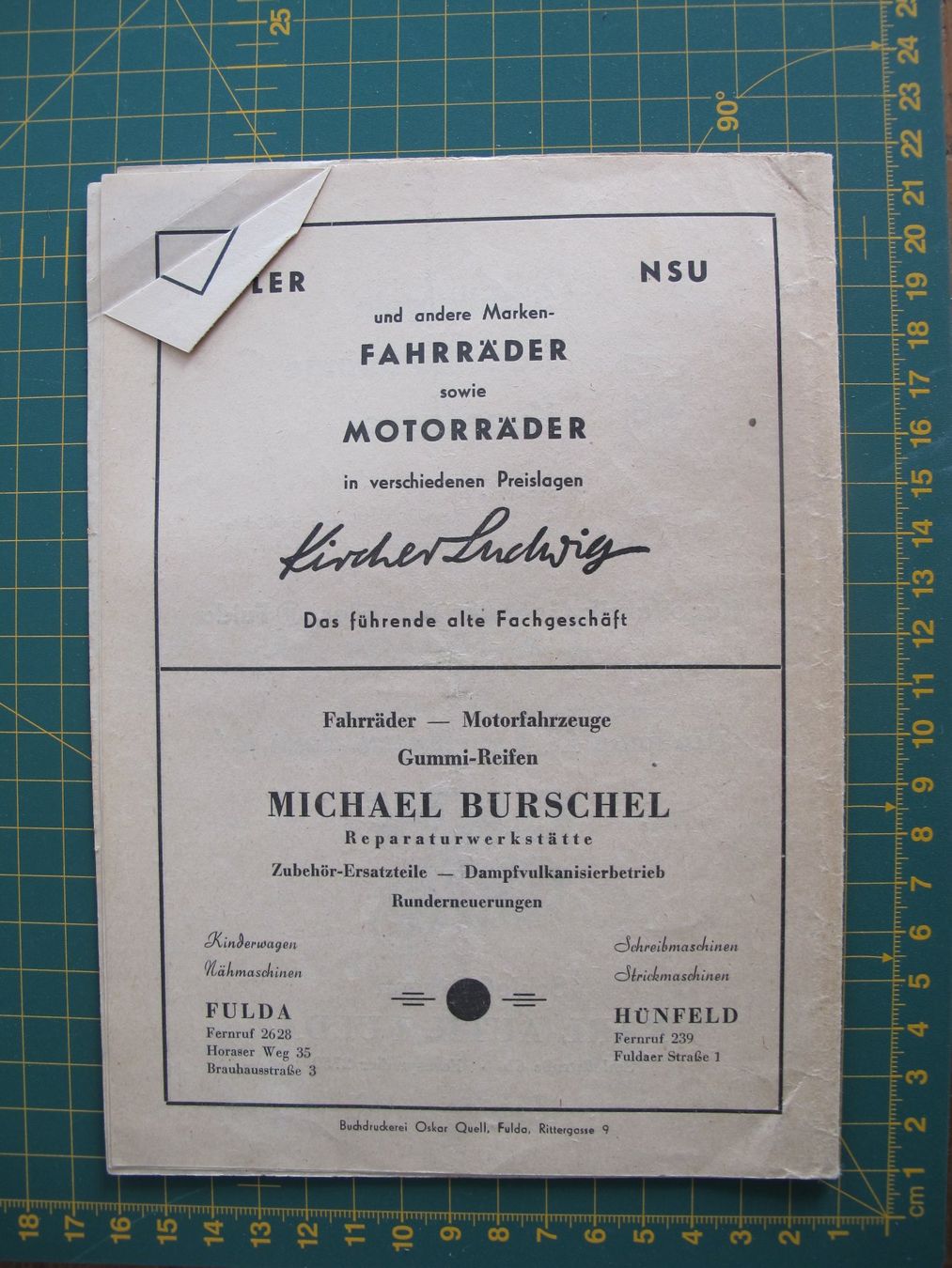 Riviste & Magazine: Programme Rhön - Dreieckrennen 1950 course moto – Usato da Arnex sur Orbe venduto da Caturix 1
