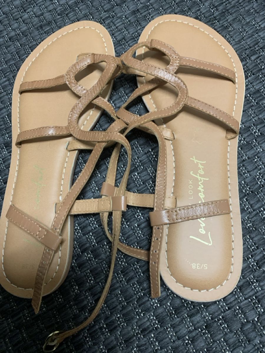Damenschuhe: Flache Sandalen gr 38 braun – Gebraucht aus Bad Zurzach von Cuore34 2