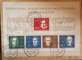 BRD, Sonderblock Nr. 2 auf Briefstück Kt. 50.-