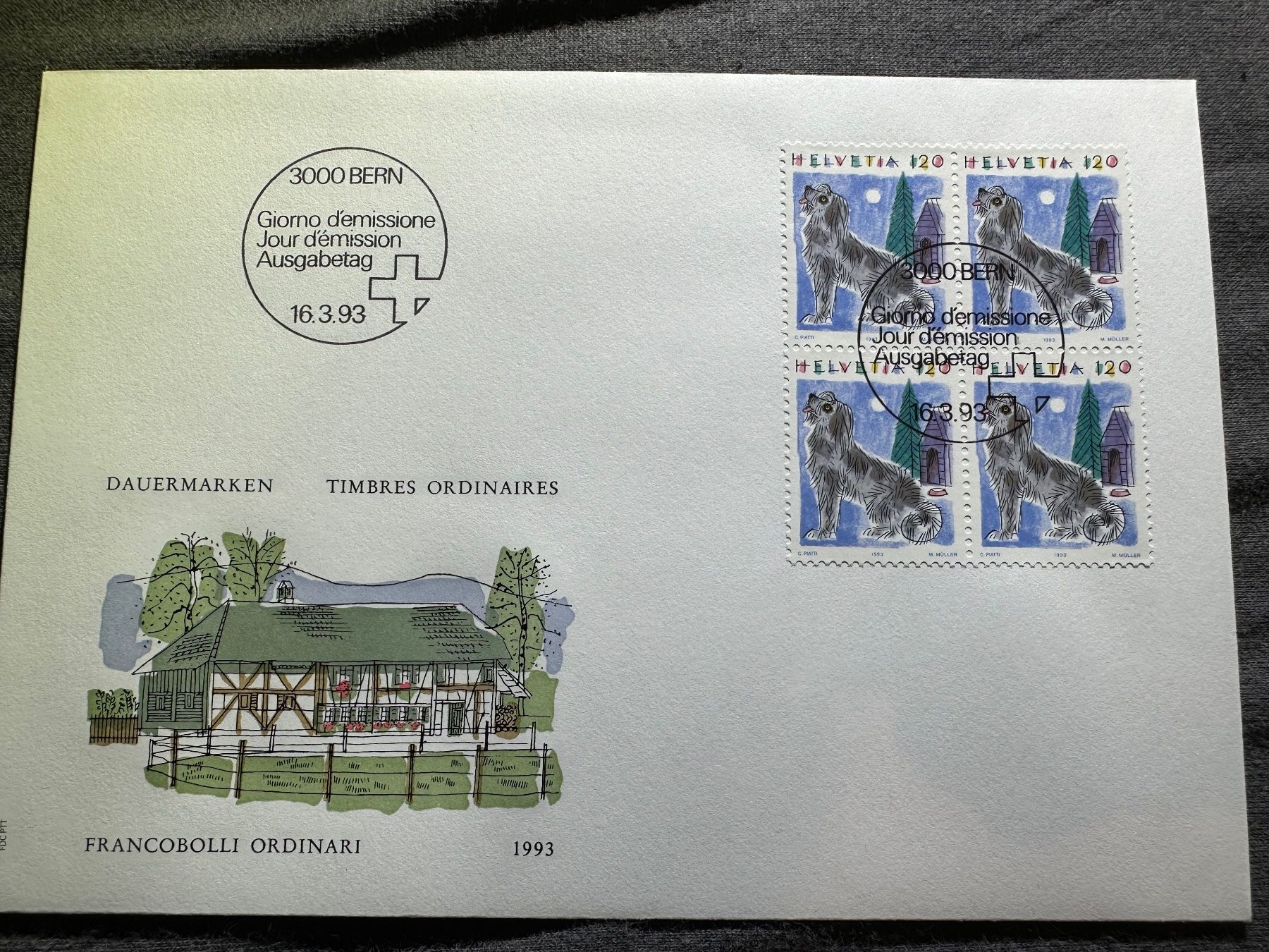 Tutti i francobolli: 1993 FDC Ersttagumschlag – Usato da Stettfurt venduto da 2442