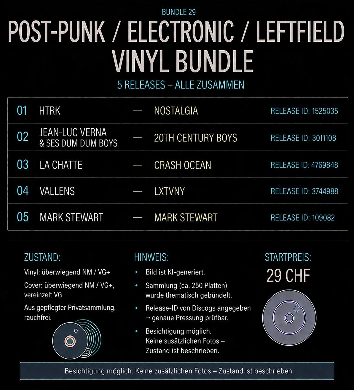 Schallplatten: Post-Punk / Electronic / Leftfield Vinyl Bundle – Gebraucht aus Zürich von DonDDR