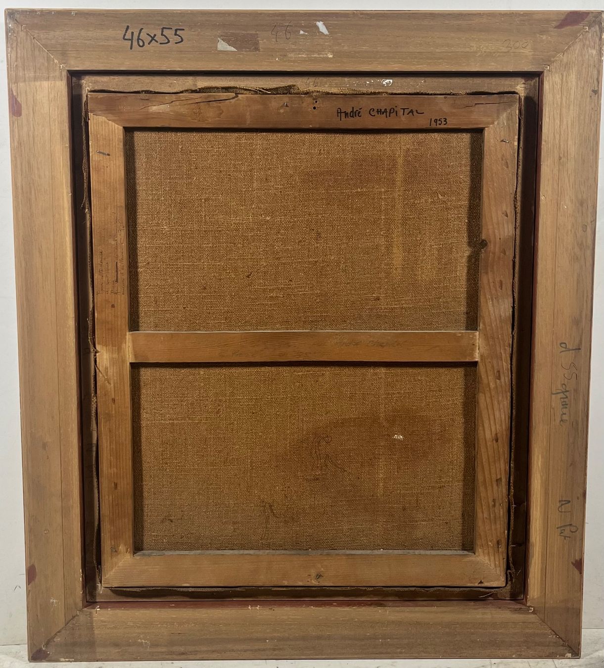Gemälde: Mann mit Rose Ölgemälde, Monogrammiert: A. C. – Gebraucht aus Root von  8