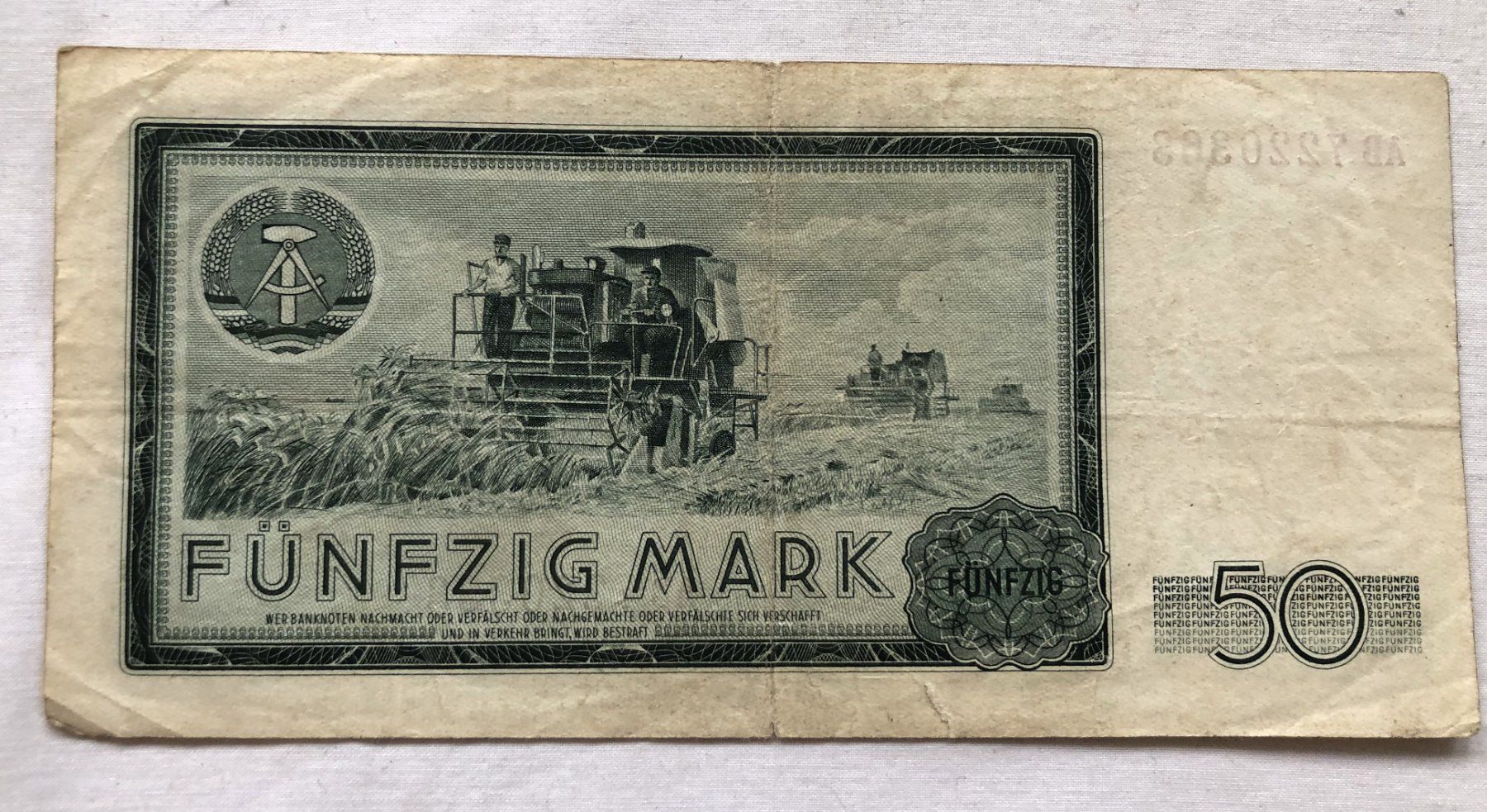 Banconote: DDR - 50 Mark - 1964 - Banknote – Usato da Schaffhausen venduto da durruti 1