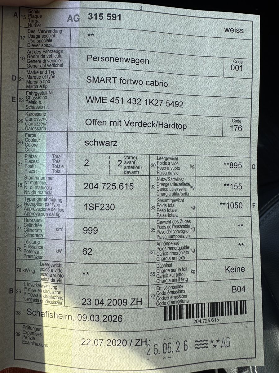 Smart Autos: Smart Fortwo – D'occasion à Hendschiken par rem_qk27 6