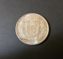 Silbermünze 5 Franken 1965 vorz. - unz.