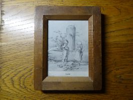alter Fotorahmen Holz 13 x 16cm