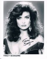 Tracy Scoggins 1953- Autogramm signiert Vintage Foto 20x25cm