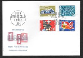 FDC Serie 406 - 409 Werbemarken ET Bern 9.3.1964