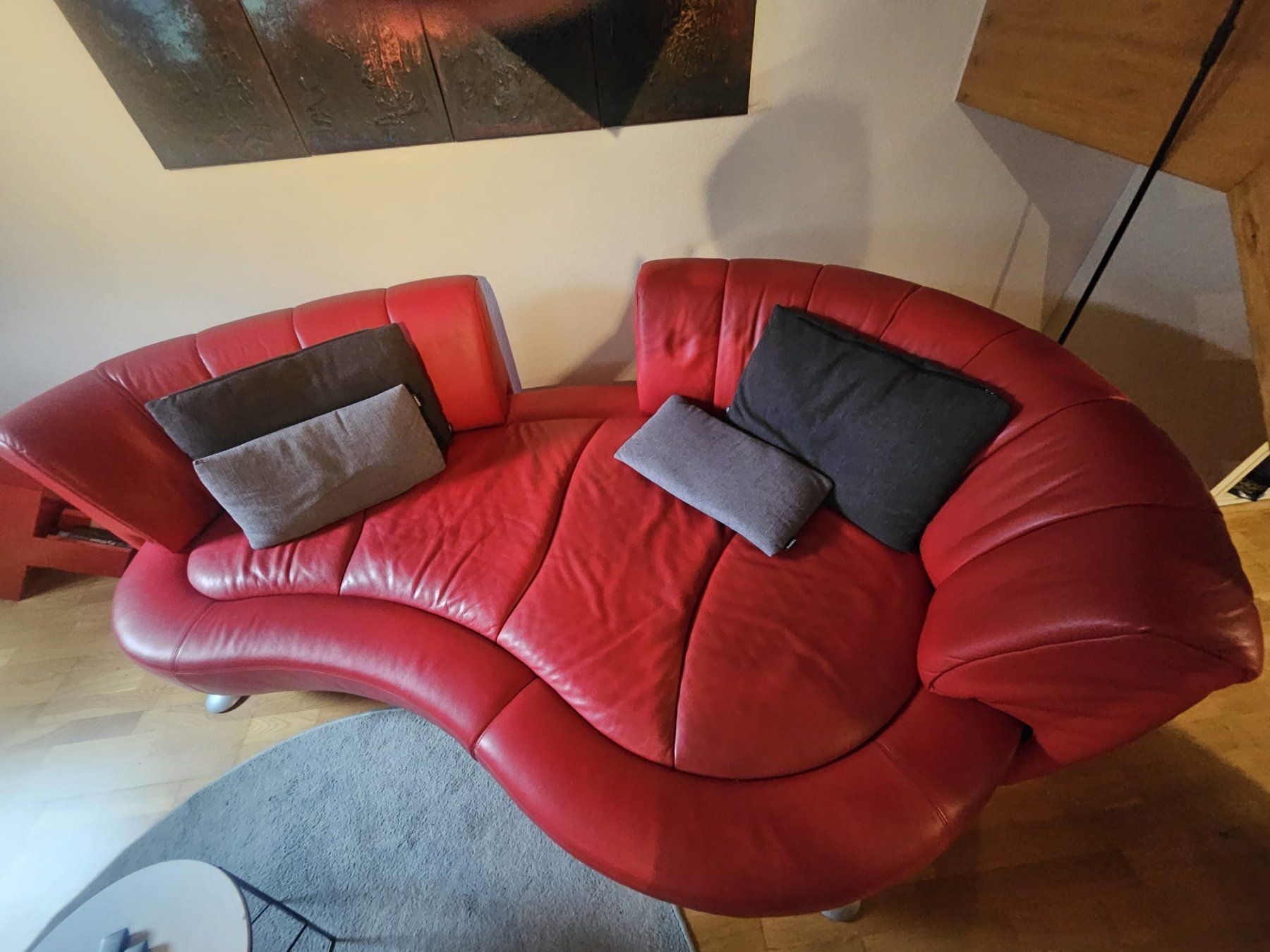 De Sede Divani: De Sede DS-164 Leder Sofa Rot – Usato da Bern venduto da ste_9jpv 1