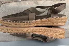 Superbe sandale espadrille TONI PONS brun irisé neuf n.38