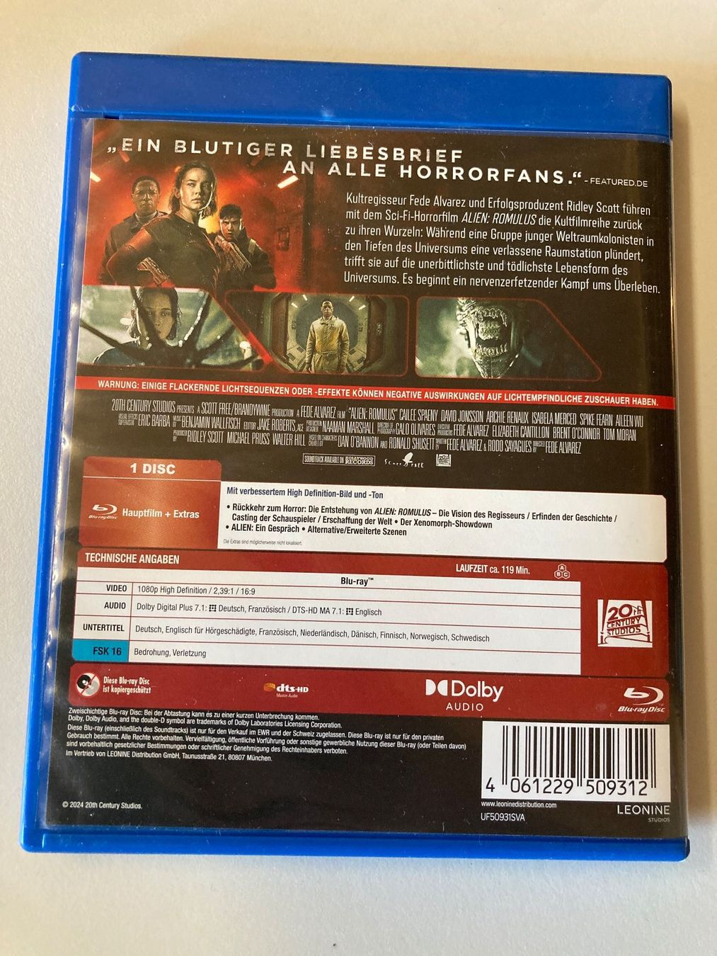 Alle DVDs: Alien Romulus Blu-ray Disc Top Zustand – Gebraucht aus Buttisholz von  2