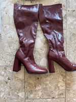 Damen Stiefel bordeaux mit Blockabsatz Grösse 36