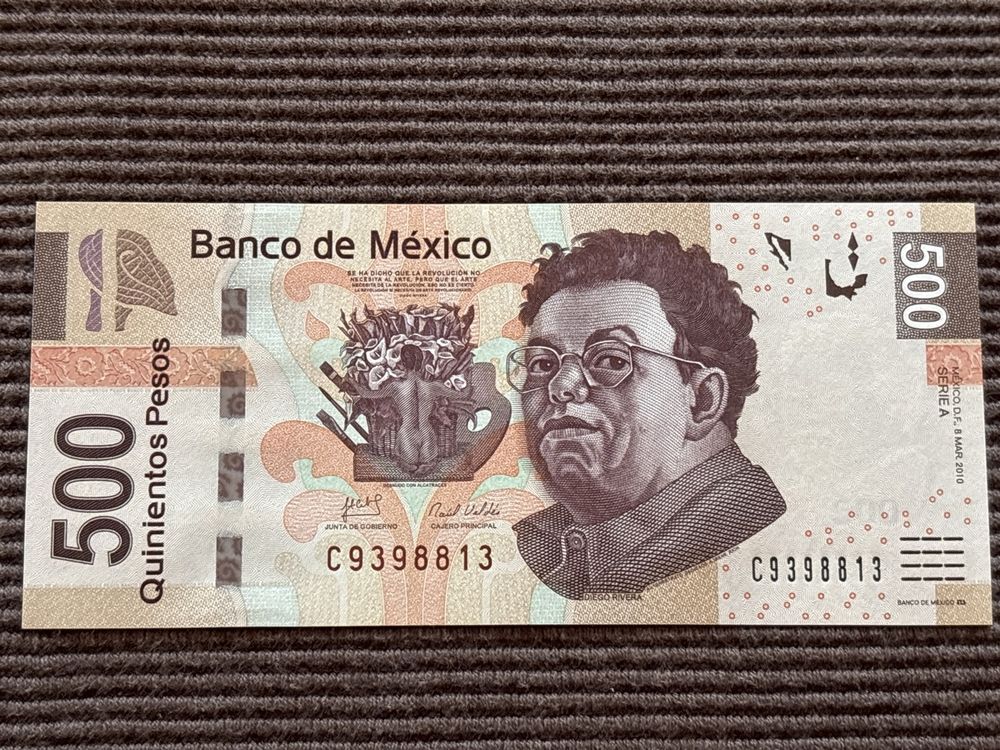 Mexiko 500 Pesos Banknote Frida Kahlo 2010 unc (Neu (gemäss ...
