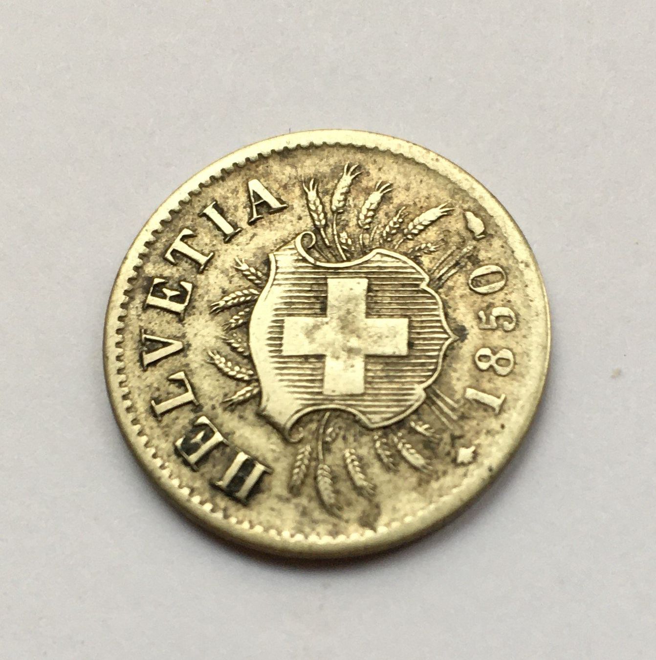 Tutti le monete: 1850 5 Rappen ss+ – Usato da Kirchberg SG venduto da Helveticus00 1