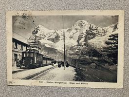 Alte PK / Station Wengernalp - Gelaufen ca. 1925