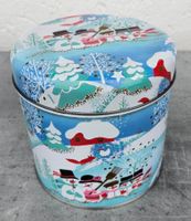 Keksdose mit winterlichem Motiv