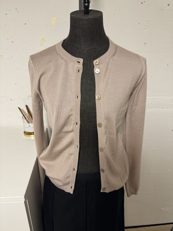 Cardigan Valentino Beige Cashmere Silk Size S Good Condition