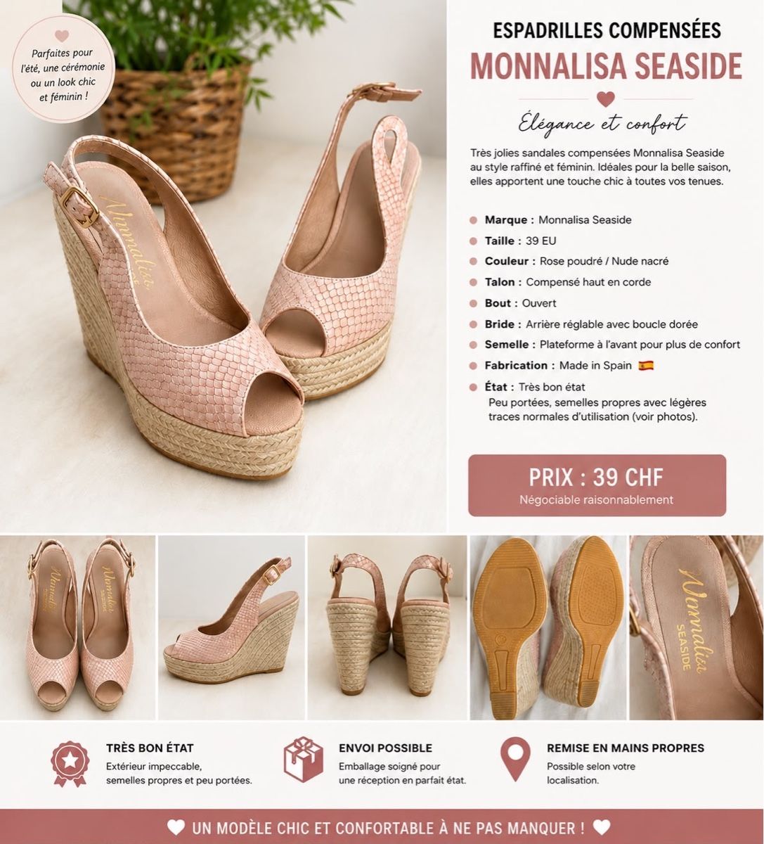 Damenschuhe: Espadrilles compensées  – Neu (gemäss Beschreibung) aus Biel/Bienne von AlexanderG81