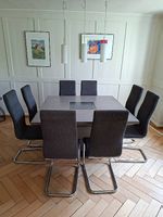 Esstisch quadratisch 130 x 130 cm mit Stühlen
