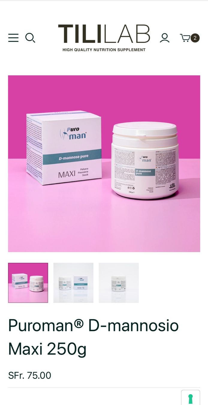 Cibi & Specialità: D-Mannose confezione maxi – Nuovo e nell'imballaggio originale da Bellinzona venduto da RossoScarlatto 1