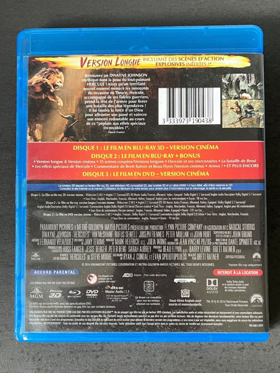 Tutti i DVDs: Film Hercule - Blu-ray 3D - Blu-ray - DVD – Nuovo (secondo la descrizione) da Chavornay venduto da HDesH 3