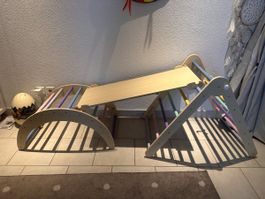 Kletterdreieck mit Rutsche von Play Factory guter Zustand