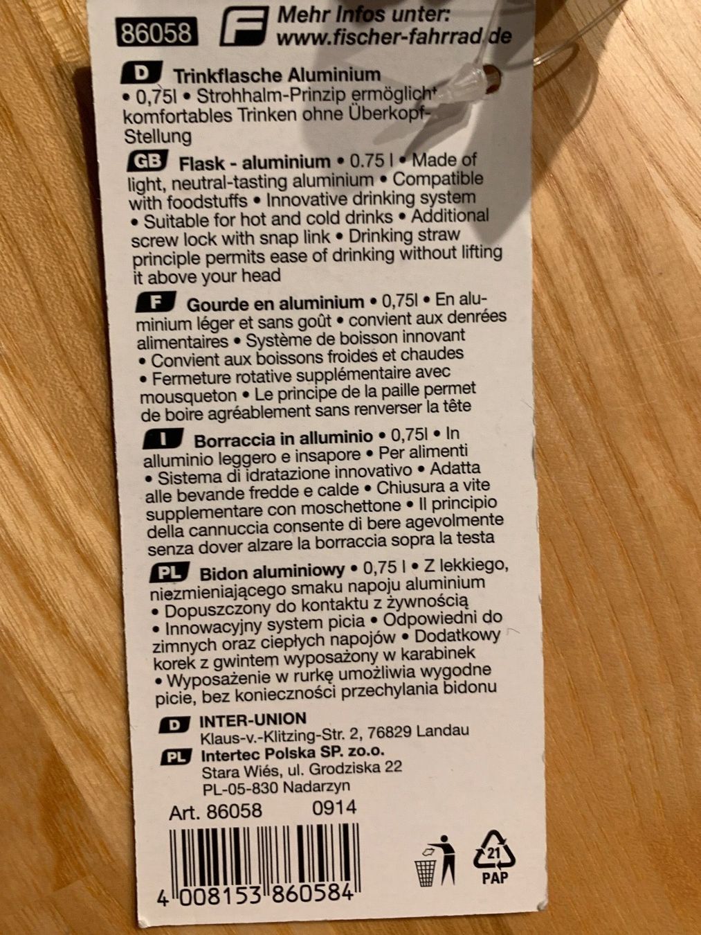Trinkflaschen & Thermosflaschen: Velo Drink Flasche – Gebraucht aus Wettingen von Kawasaki987 1