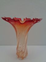 Grosse schwere geschliffene Glas-Vase - Murano Stil -Vintage