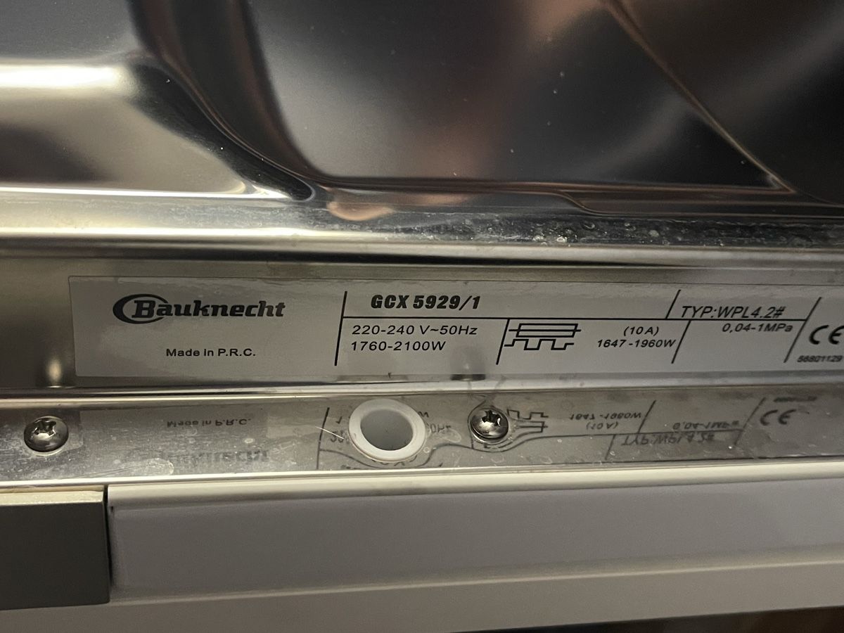 Bauknecht Appareils de cuisine: Geschirrspüler Bauknecht – D'occasion à Biberist par jmf1999 9