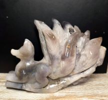 Pink Amethyst-Achat Fuchs 876g