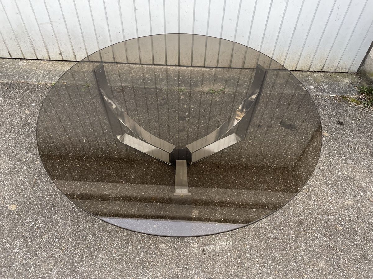 Tische: Mid Century Space Age Couch Tisch Chrom Rauchglas – Gebraucht aus Bern von fotolog111 1