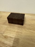Holzschatulle mit Schnitzerei floral, Vintage