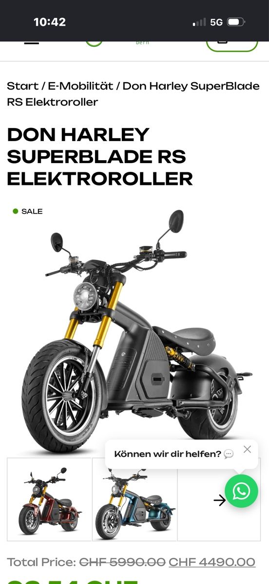 Elektromobile: E-Roller Don Harley Superblade rs – Neu (gemäss Beschreibung) aus Murgenthal von kev_mmr6 4