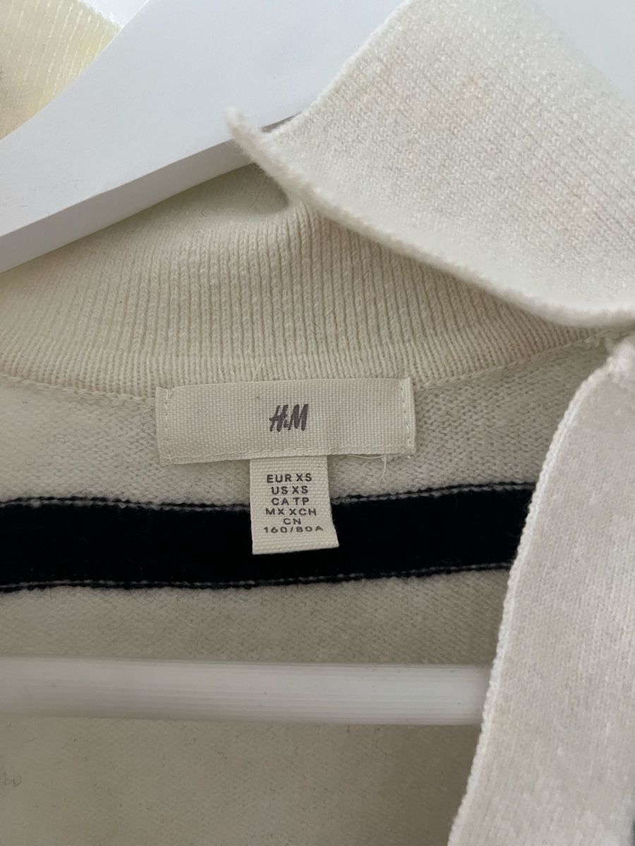 H&M Maglioni & Felpe: H&M Strickpullover, Gr. XS, Offwhite/Schwarz – Usato da Bern venduto da lar_sn6g 1