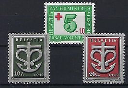 1945 Sondermarken Rot kreuz + Spende postfrisch  15221