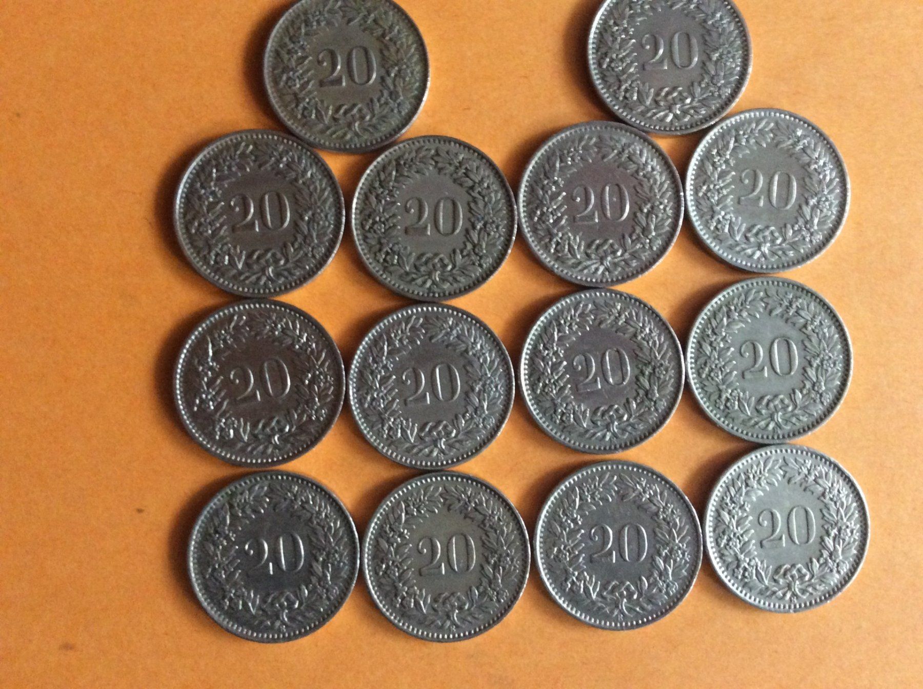 Tutti le monete: 0,20 centimes 14 pièces – Usato da Genève venduto da pie_fh2d 1