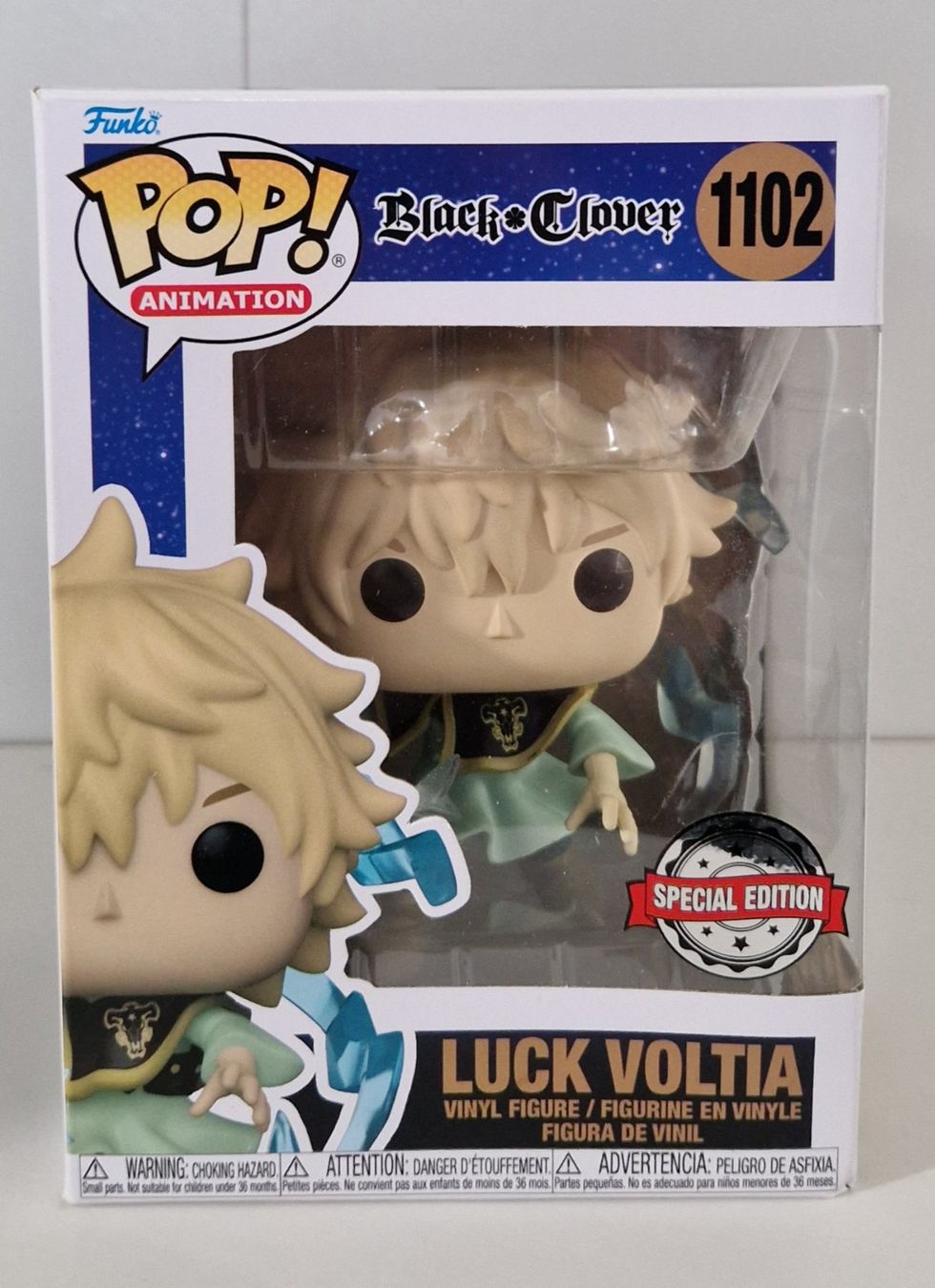 Funko Statuette: Black Clover POP! Luck Voltia Special Edition 9 cm – Nuovo e nell'imballaggio originale da St-Imier venduto da ATTAKSHOP