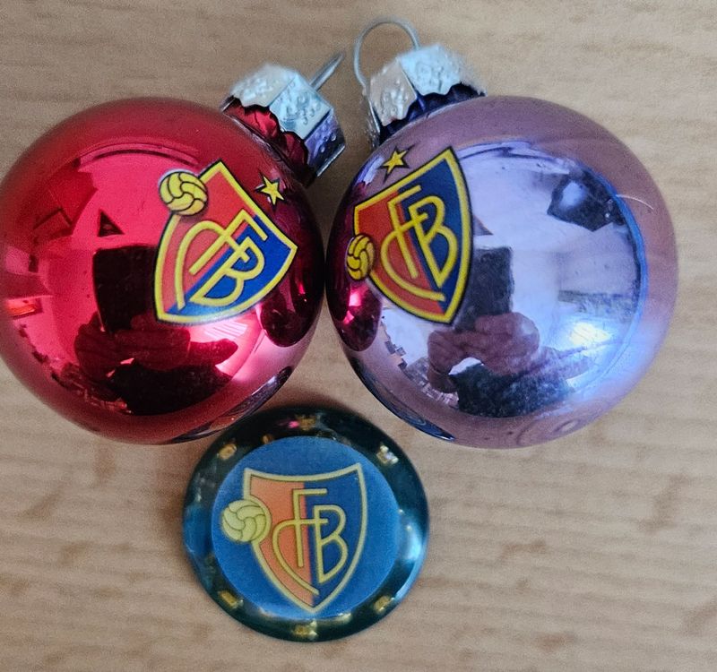 FCB, FC Basel. 2 kleine Weihnachtskugeln + Kaufen auf Ricardo