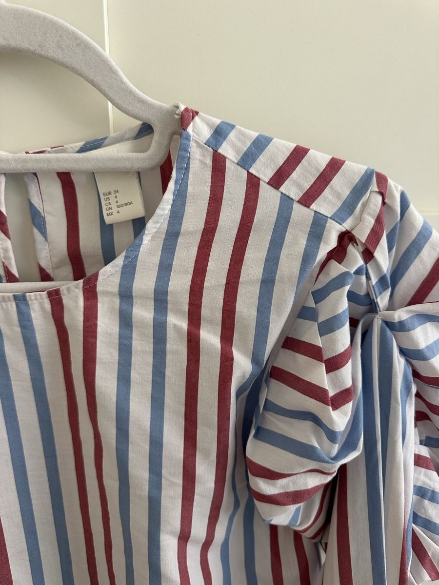 H&M Camicette: Bluse gestreift mit Schleifen Baumwolle S – Nuovo (secondo la descrizione) da Zürich venduto da tmarina 1